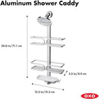 OXO Good Grips 3-Tier Aluminum Shower Caddy
