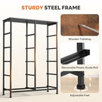 Sweetcrispy 10 Drawer Fabric Dresser Storage Tower with Bins, Tall Chest Organizer for Bedroom Closet Hallway, Steel Frame Wood Top Easy Pull Handles,Black-Brown - color: Black-brown(10 Drawer )