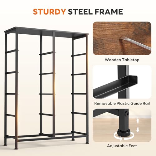 Sweetcrispy 10 Drawer Fabric Dresser Storage Tower with Bins, Tall Chest Organizer for Bedroom Closet Hallway, Steel Frame Wood Top Easy Pull Handles,Black-Brown - color: Black-brown(10 Drawer )
