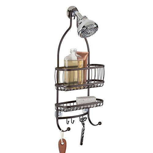 iDesign 61971 York Lyra Hanging Shower Organizer - 10" x 4" x 22", Bronze - color: Bronze