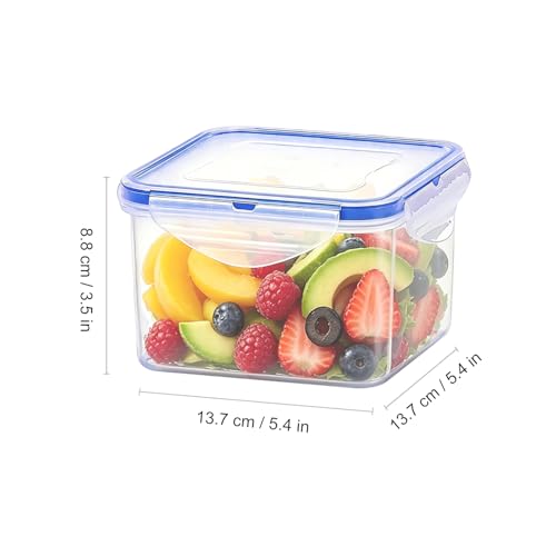 KIGI Square Food Storage Containers with 4-Sided Locking Lid, 30.4 OZ, Leak proof, Ideal for Lunch and Meal Prep, BPA-Free Plastic, 6-Piece, 3.75 Cup - size: 3.75 cup (6-Piece)