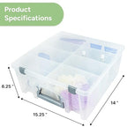 Best Kept Super Satchel Double Deep Compartment Box - Art Storage with 8 Removable Compartments | Smart Closure for Craft Supplies, Home & Office Improvement - style: 8 Removable Dividers Only