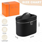 Makeup Bag Vanity Case Cosmetic Bag with Removable Divider Travel Toiletry Bag for Women Portable Make up Box Organizer, Black - color: Black