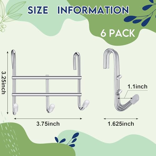 Teenyyou 6 Pack 3 Hook Attachment for Wire Shelving 3.75" l x 1.625" d x 3.25" h Wire Shelving Hooks Accessories Steel Hanging Rack Metal for Storage Organizer(Chrome) - color: Chrome