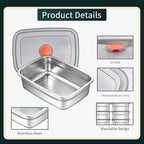GIUOIDUO 10 Pack Stainless Steel Food Storage Containers with Leak-Proof Lids, 37oz Reusable Metal Meal Prep Lunch Boxes, Stackable, Dishwasher Safe for Snacks, Fruits & On-the-Go Meals, BPA-Free - color: 10 pieces (10 pieces of 37oz)