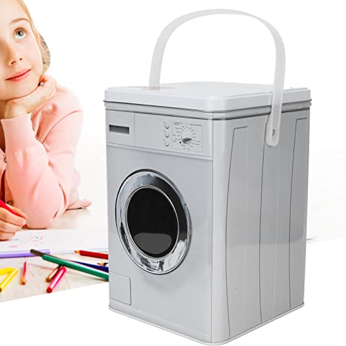 Large Capacity Metal Laundry Detergent Container, Farmhouse Style Storage Box with Handle for Laundry Room Decor