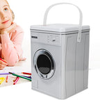 Large Capacity Metal Laundry Detergent Container, Farmhouse Style Storage Box with Handle for Laundry Room Decor