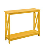 Convenience Concepts Oxford Console Table 39.5" - Sofa Table with Storage Shelf, Transitional Entryway Hall Table for Living Room and Bedroom, Display Foyer Table, Yellow - color: Yellow