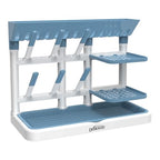 Dr. Brown's Baby Bottle Drying Tower, Stand-Up Countertop Drying Rack with Organized Storage for Baby Essentials, Space Saving Vertical Rack, Blue/White - color: Blue/White