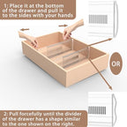 6 Pack Adjustable Drawer Dividers for Clothes,5" High Expandable From 13-21" Clear Drawer Organizers, PC Plastic Separators for Dresser/Bedroom/Bathroom/Kitchen/Office Storage - size: 6 PCS-5IN-T3-Clear