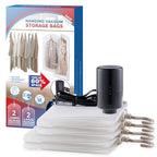 Hanging Vacuum Storage Bags, 4 Pack Hanging Storage Bags for Clothes With Electric Pump, Vacuum Sealed for Suits, Dress, Jackets (2 Long, 2 Short) - size: 4-Combo-Epump