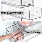 Acrylic Makeup Organizer, 10 Drawers Clear Storage Organizer Desktop Stackable Storage Drawers, Plastic Organizer Bins for Makeup, Stationery, Cosmetics, Vanity, Bathroom,Cabinet,Pantry Office Desk - style: 10 Drawers