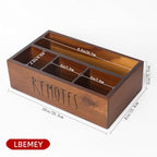 LBEMEY Acacia Wood Remote Control Holder, TV Remote Holder, Remote Organizer for Table,Home,Living room, bedroom for Wooden Remote Box (Brown, XL,for 6+ Remote Controls) - size: XL,for 6+ Remote Controls