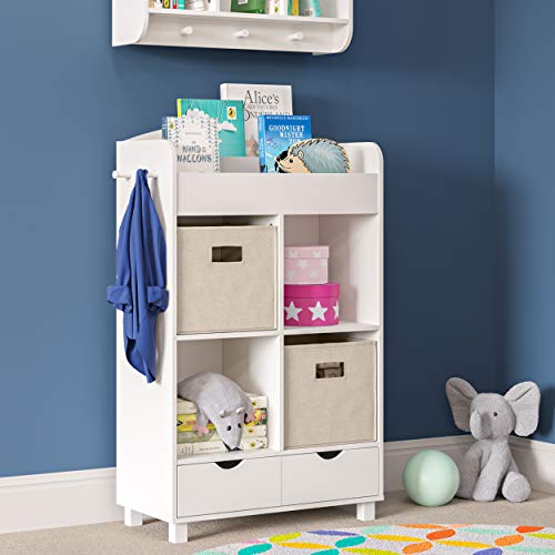 RiverRidge Folding Storage Bins with Handles Taupe Cube Storage Organizer for Closet, Bedroom & Playroom - Closet Organizers and Storage Set of 2 - color: 2 Taupe Bins