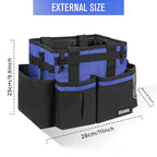 SCAVATA Compact Wearable Cleaning Caddy, Small Supplies Organizer with Handle & Shoulder Straps for Housekeepers, Under Sink & Car Cleaning Tool Organizer Bag (Blue) - color: Blue