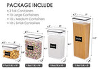 Vtopmart 32pcs Airtight Food Storage Containers Set, BPA Free Plastic Kitchen and Pantry Organization Canisters with Lids for Cereal, Dry Food, Flour and Sugar, Includes 32 Labels
