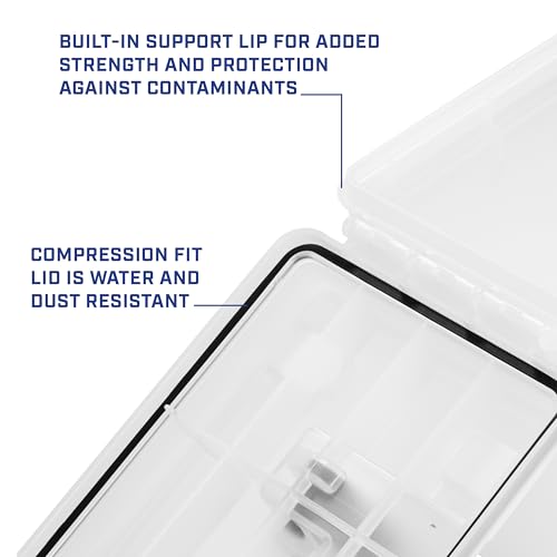 Sheffield 12722 Storage Bins With Lids, 2-Pack Stackable Storage Bins, Made in USA, Lockable and Water-Resistant Containers with Lids, Plastic Containers for Home, Classroom, and Dorm - color: Frost, size: Combo
