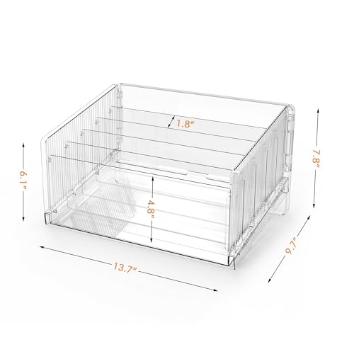 File Sorter Organizer, 5 Sections Acrylic Letter Tray for Desk, Mail Organizer Letter Holder for Envelopes, Mail, Electronics 1Pack - color: 1pcs