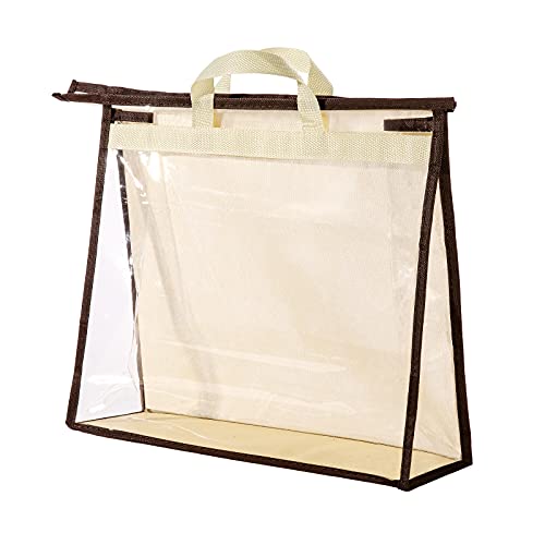 CINPIUK Clear Handbag Storage Bags Purse Organizer for Closet, Zipper Hanging Storage Bag for Handbags, L - color: Beige, size: L-1PCS