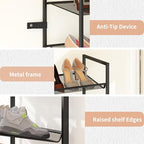 10 Tier Shoe Rack, Tall Metal Shoe Storage with Adjustable Shelves, Holds 20-25 Pairs, Stackable Shoe Stand for Garage Hallway Bedroom, Bronze - size: 10Tier