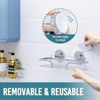 TAILI Shower Caddy Suction Cup 2 Pack, Heavy Duty Bathroom Basket, Bath Shelves for Inside,Stainless Steel Shower Holder for Bathroom Storage & Home Decor,Silver - style: 2 × Silver Basket