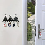 YXE Key Holder Wall Mount, Metal 8 Hooks, Keys Organizer Rack for Doorway ，Decoration and Functional Items for Home ，Housewarming Gifts (Cats Theme)