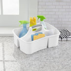 Extra Large 5 Gal Divided Cleaning Caddy Organizer with Handle - Cleaning Supplies for Housekeeping - Shower Caddy Portable - Shower Caddy Dorm - Cleaning Supplies Organizer - 17.75 x 13.25 x 7.75