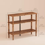 Veegle Shoe Rack,3 Tier Shoe Organizer with Solid Wood Legs for Closet, Entryway, Garage & Corridor, Easy Assembly Shoe Shelves,Rustic Brown