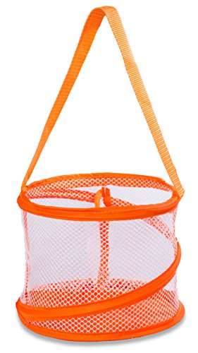Handy Laundry Portable Shower Caddy – Collapsible Mesh Organizer with Handle, Quick Dry, Large Compartments for Dorm, College, Gym, Travel, Camp, Bathroom Essentials (Orange) - color: Orange, size: Small