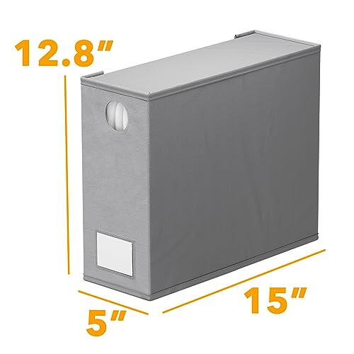 SpaceAid 6 Pack Bed Sheet Organizers and Storage, Foldable Sheet Organizer for Linen Closet, Sheets Set Folder Keeper with Window XL (Queen & King Size) Bedding Container (Gray, 6 Pack) - color: Gray, size: 6 Pack
