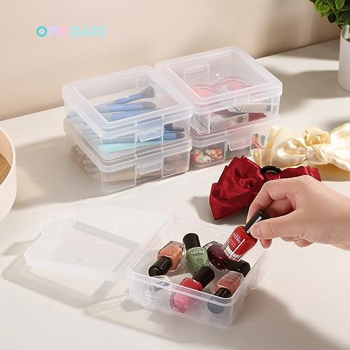 12 Pack Small Plastic Hobby Art Craft Organizer, Clear Plastic Storage Containers with Latching Lid, for Pencil Box, Lego, Crayon - size: Small - 12 Pack