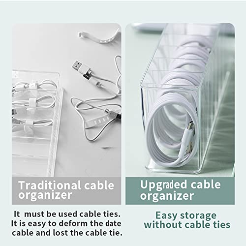 Charger Cable Cord Storage Organizer Box - 1 Pack With Lid - Easy Storage Without Cable Ties - style: Minimalist