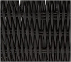 Whitmor 6500-2712-BLK Rattique Small Shelf Black Tote Basket - color: Black, size: 11.4"L x 6.5"W x 4.5"H