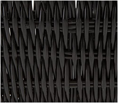 Whitmor 6500-2712-BLK Rattique Small Shelf Black Tote Basket - color: Black, size: 11.4"L x 6.5"W x 4.5"H