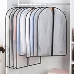 Clear Garment Bags for Hanging Clothes,48" Suit Bags for Closet Storage,12 Pack Garment Bags for Storage,Breathable Lightweight Dust Proof Cover with Study Full Zipper for Coats,Jackets - size: 12pcs 24'' x 48''