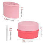 Adorila 2-Pack Silicone Travel Makeup Containers, 0.34oz/10ml TSA Cream Jars, 3-in-1 Modular Skincare Storage Case (Blue, Pink) - color: Blue+Pink