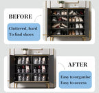Shoe Slot Organizer,12 Pack Shoe Stacking Organizer for Sneakers Heels and Flat