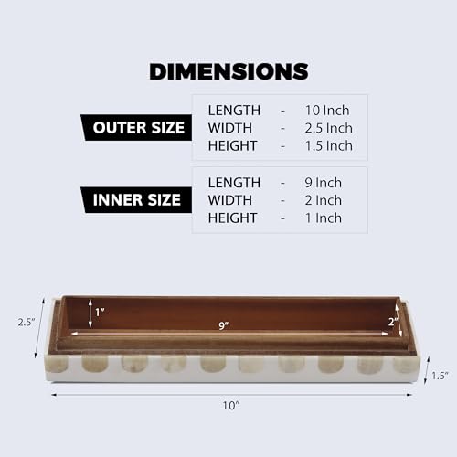 Handicrafts Home Decorative Remote Holder Box 10x2.5 – Slim Organizer Box with Lid for TV Remotes, Coffee Table Décor, Modern Shelf Box, Boho Home Décor Accent, Black and White Decorative Storage Box - color: PATISSERIE-CARAMEL, size: 10x2.5x1.5 Inch