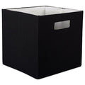 DII Collapsible Polyester Storage Cube, Solid, Lightweight and Durable, Small Square, 11x11x11", Black - color: Black, size: Small Square, 11x11x11"