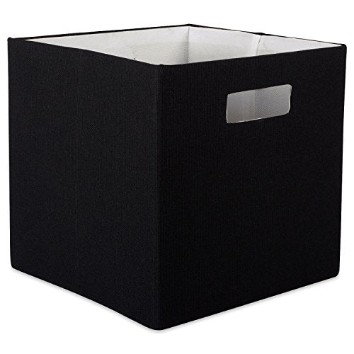 DII Collapsible Polyester Storage Cube, Solid, Lightweight and Durable, Small Square, 11x11x11", Black - color: Black, size: Small Square, 11x11x11"