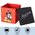 Idea Nuova Disney Mickey Mouse Collapsible Fabric Storage Cube,10” Organizer Bin with Lid for Bedroom, Playroom, and Closet - color: Mickey Mouse