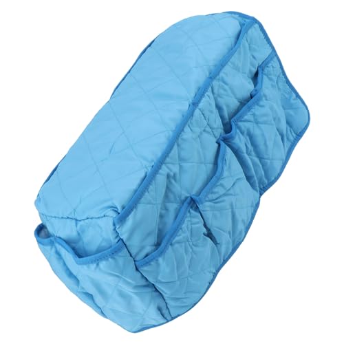 Arm Chair Armrest Covers with Pocket Sofa Covering Organizer, Couch Remote Control Holder for Living Room Couch, Side Bag Armrest Storage Caddy with Non Woven (Blue)