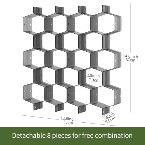 Honeycomb Separator Adjustable Drawer Organizer Divider for Underwear Belt-Scarf Socks Organizer (Black(4pcs)) - color: Black(4pcs)