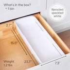 YouCopia DrawerFit® Sliding Drawer Bin, Expandable and Adjustable Kitchen Storage Organizer, Speckled White - style: Bin