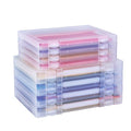 8 Pack Paper Storage Boxes, 8.5 x 11 Plastic Portable Project Case for US letter Size and A4 paper, Plastic Multi-Purpose Thick Scrapbook Storage Box for Office,Craft or Art Supplies - size: 13.9"L x10.6"w x1.6"H+12.5"L x9.5"W x 1"H