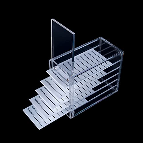 Lash Organizers and Storage, Upgraded Design Lash Tray for Lash Extensions with magnet cover, Clear Small Acrylic 5-Layer Transparent Lash Tiles for Lash Extension - color: Clear-Upgrade
