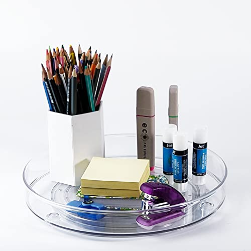 4 Pack Lazy Susan 9.2" Inch Turntable Organizer Pantry Organization and Storage Container Bins Spice Rack Cabinet Rotating Condiment for Pantry Kitchen Vanity Bathroom Jewelry Holder Clear - size: 9.25 inch 4Pack