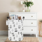 FANKANG Storage Basket, Nursery Hamper Canvas Laundry Basket Foldable with Waterproof PE Coating Large Storage Baskets for Kids Boys and Girls, Office, Bedroom, Clothes,Toys(Animal) - color: Animal