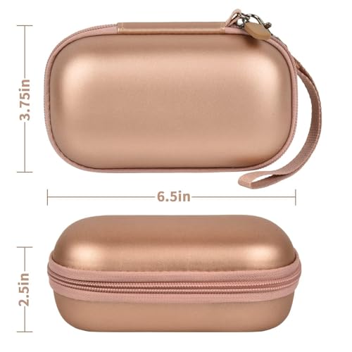Portable 2 in 1 Contact Lens Case and Glasses Case, Traveling Contact Cases Bag Box Holder with Soak Storage Kit Included Built-in Mirror, Tweezer, Contact Lens Solution Bottle and Hand Strap-Gold - color: Gold