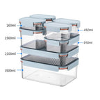 LocknLock LBF405RS7N Modular Plus Food Storage Container,14 set (7 containers & 7 Lids)- Navy - color: Navy, size: 14 set (7 containers & 7 Lids)